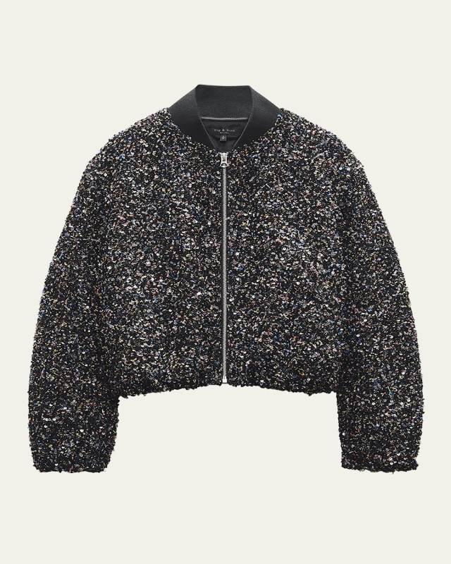 Samira Sequined Bomber Jacket